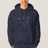 Caffeine Molecule Blue Hoodie