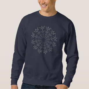 Caffeine Molecule Blue Sweatshirt