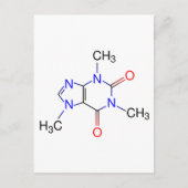 Caffeine Molecule Briefkaart (Voorkant)