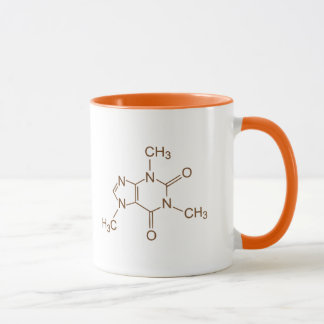 Caffeine Molecule Chemical Symbol Geek Nerd Mok