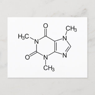 Caffeine Molecule Chemistry Coffee atomee Briefkaart