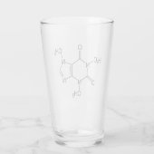Caffeine Molecule Chemistry Coffee atomee Glas (Achterkant)