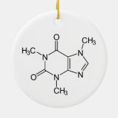 Caffeine Molecule Chemistry Coffee atomee Keramisch Ornament (Achterkant)