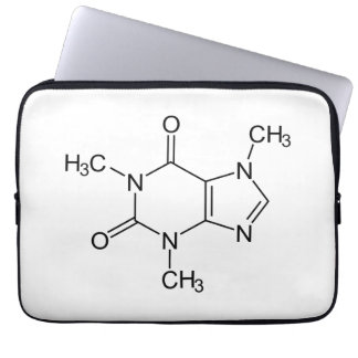 Caffeine Molecule Chemistry Coffee atomee Laptop Sleeve