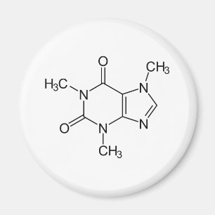 Caffeine Molecule Chemistry Coffee atomee Magneet