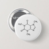 Caffeine Molecule Chemistry Coffee atomee Ronde Button 5,7 Cm (Voorkant /achterkant)