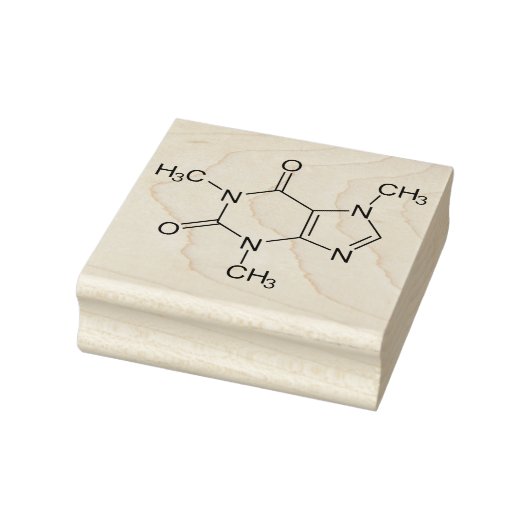 Caffeine Molecule Chemistry Coffee atomee Rubberstempel (Stempel)