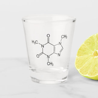 Caffeine Molecule Chemistry Coffee atomee Shot Glas