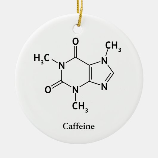 Caffeine Molecule Chemistry Cute Coffee Lovers Keramisch Ornament (Voorkant)
