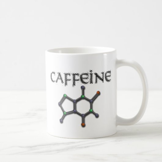Caffeine Molecule Coffee Chemistry Formule Koffiemok (Rechts)