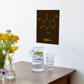 Caffeine Molecule Coffee Lovers Folie Afdrukken (Laag (Keuken))