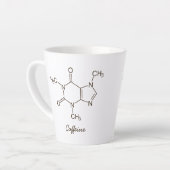 Caffeine Molecule Coffee Lovers Persoonlijk Latte Mok (Linkerhoek)