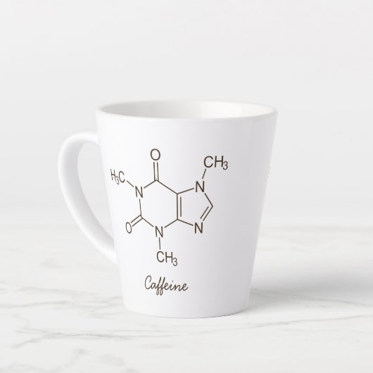 Caffeine Molecule Coffee Lovers Persoonlijk Latte Mok (Linkerhoek)