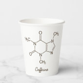 Caffeine Molecule Coffee Lovers Persoonlijk Papieren Bekers (Achterkant)