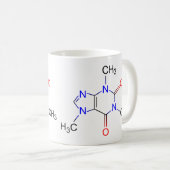 Caffeine Molecule Coffee Mok (Voorkant rechts)
