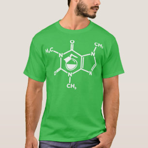 Caffeine Molecule Coffee Pot Lovers Formule Funny T-shirt