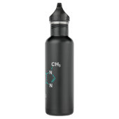 Caffeine Molecule - Funny Coffee Chemistry Pullove Waterfles (Rechts)