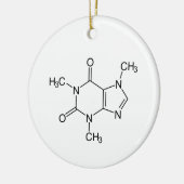 Caffeine Molecule keramisch siermiddel Ornament (Links)