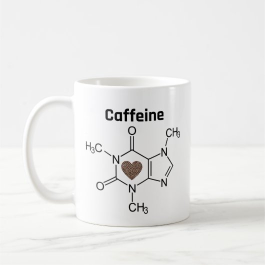 Caffeine Molecule Koffiemok (Links)