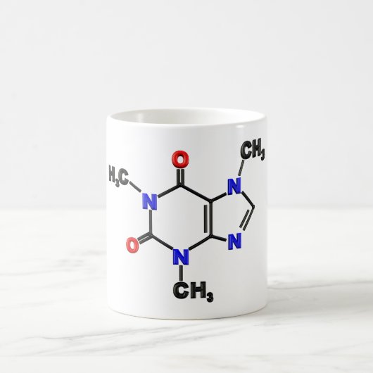 Caffeine Molecule Koffiemok (Center)