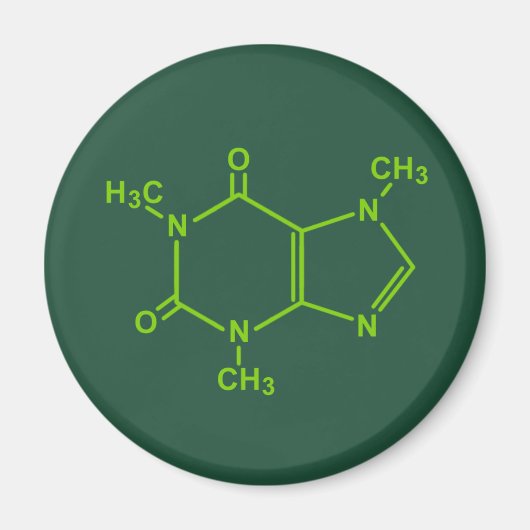 Caffeine Molecule Magneet (Voorkant)