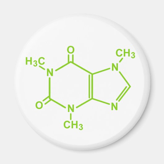 Caffeine Molecule Magneet (Voorkant)