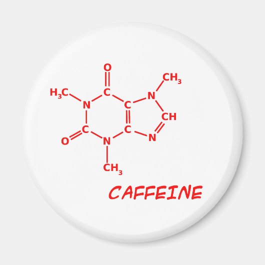 Caffeine Molecule Magneet (Voorkant)