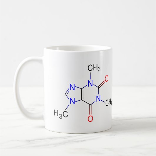 Caffeine Molecule Mok (Links)