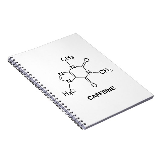 Caffeine Molecule Notitieboek (Rechterzijde)