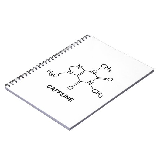 Caffeine Molecule Notitieboek (Linkerzijde)