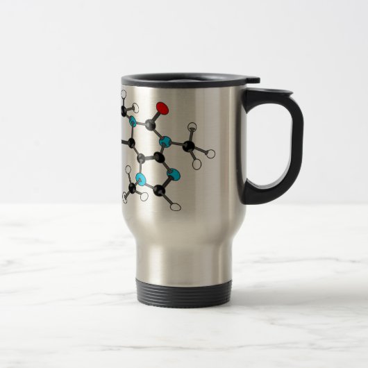 Caffeine Molecule - Rebruikbare reismolen Reisbeker (Rechts)