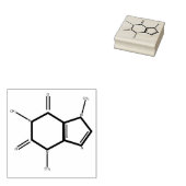 Caffeine Molecule Rubberstempel (Gestempeld)