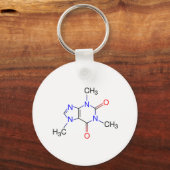 Caffeine Molecule Sleutelhanger (Voorkant)