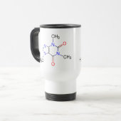 Caffeine Molecule Thermische Mok (Voorkant links)