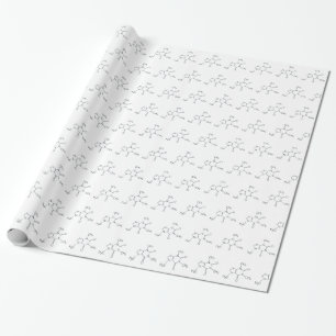 Caffeine Molecule voor koffieovers, omslagpapier Cadeaupapier