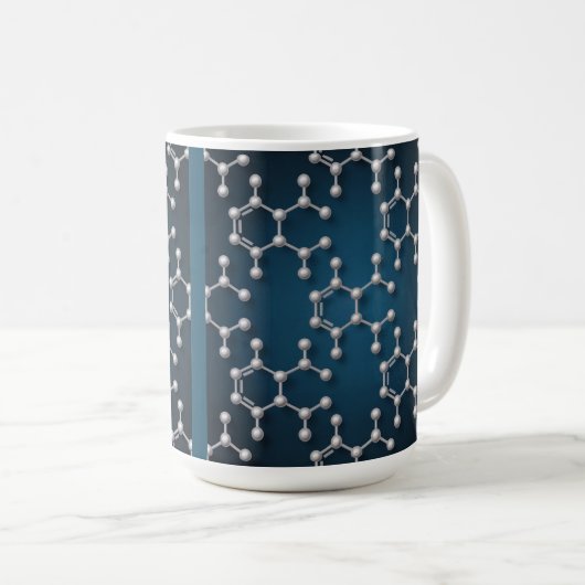 Caffeine Molecules Classic Coffee Mug (Devant droit)