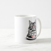 Caffeine Or Chaos Cat Coffee Lover Mug (Devant droit)
