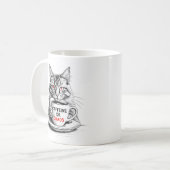 Caffeine Or Chaos Cat Coffee Lover Mug (Devant gauche)