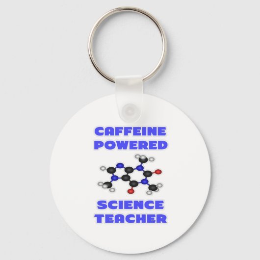 Caffeine Powered Science Teacher Sleutelhanger (Voorkant)