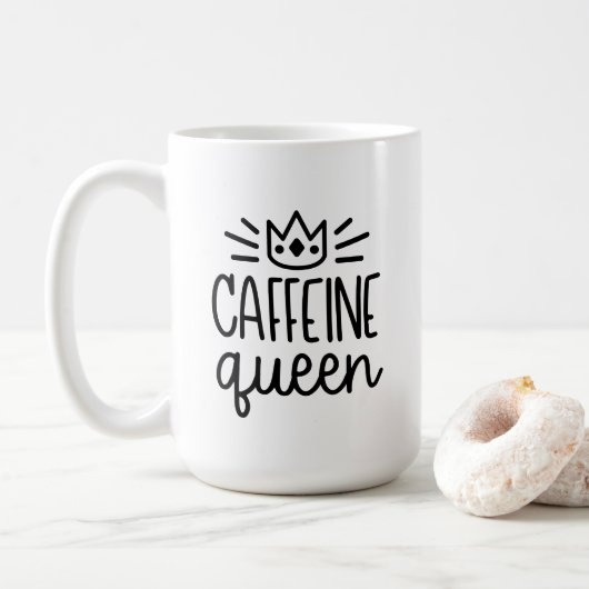 Caffeine Queen 15oz Mok (Met donut)