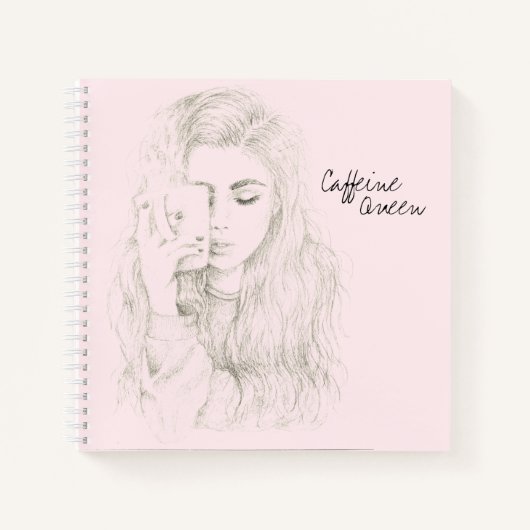 Caffeine Queen-laptop Notitieboek (Voorkant)