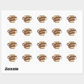 Caffeine Queen Vierkante Sticker (Vel)