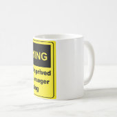 Caffeine Warning Nurse Manager Koffiemok (Voorkant rechts)