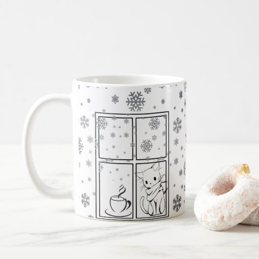 Caffeine & Whiskers Mug Koffiemok (Met donut)