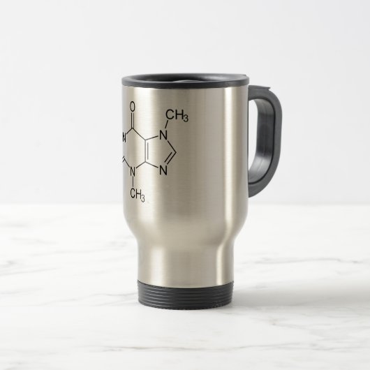 Caffeinemolecule mok (Voorkant rechts)