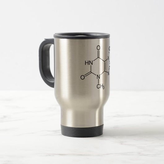 Caffeinemolecule mok (Voorkant links)