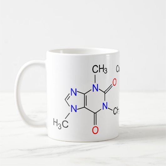 Caffeinemolecuul Koffiemok (Links)