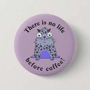 Caffelotta cryptokitty wil koffie ronde button 5,7 cm