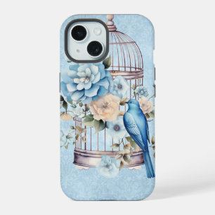 Cage à oiseaux floral aquarelle vintage romantique