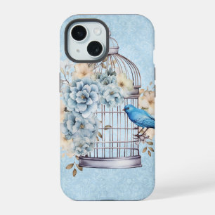 Cage à oiseaux floral aquarelle vintage romantique